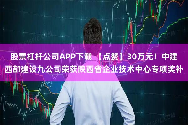 股票杠杆公司APP下载 【点赞】30万元！中建西部建设九公司荣获陕西省企业技术中心专项奖补