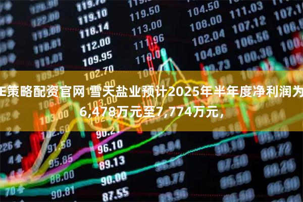 E策略配资官网 雪天盐业预计2025年半年度净利润为6,478万元至7,774万元，